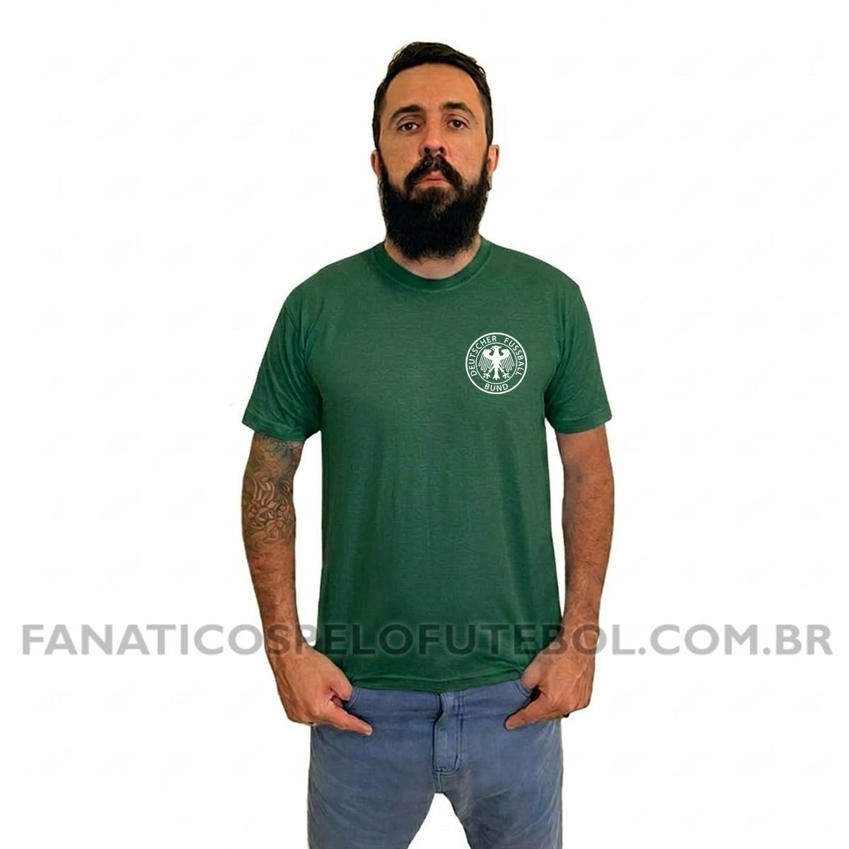 Camiseta Masculina Seleção da Alemanha Escudo Clássico Futebol Casual - Imagem 8
