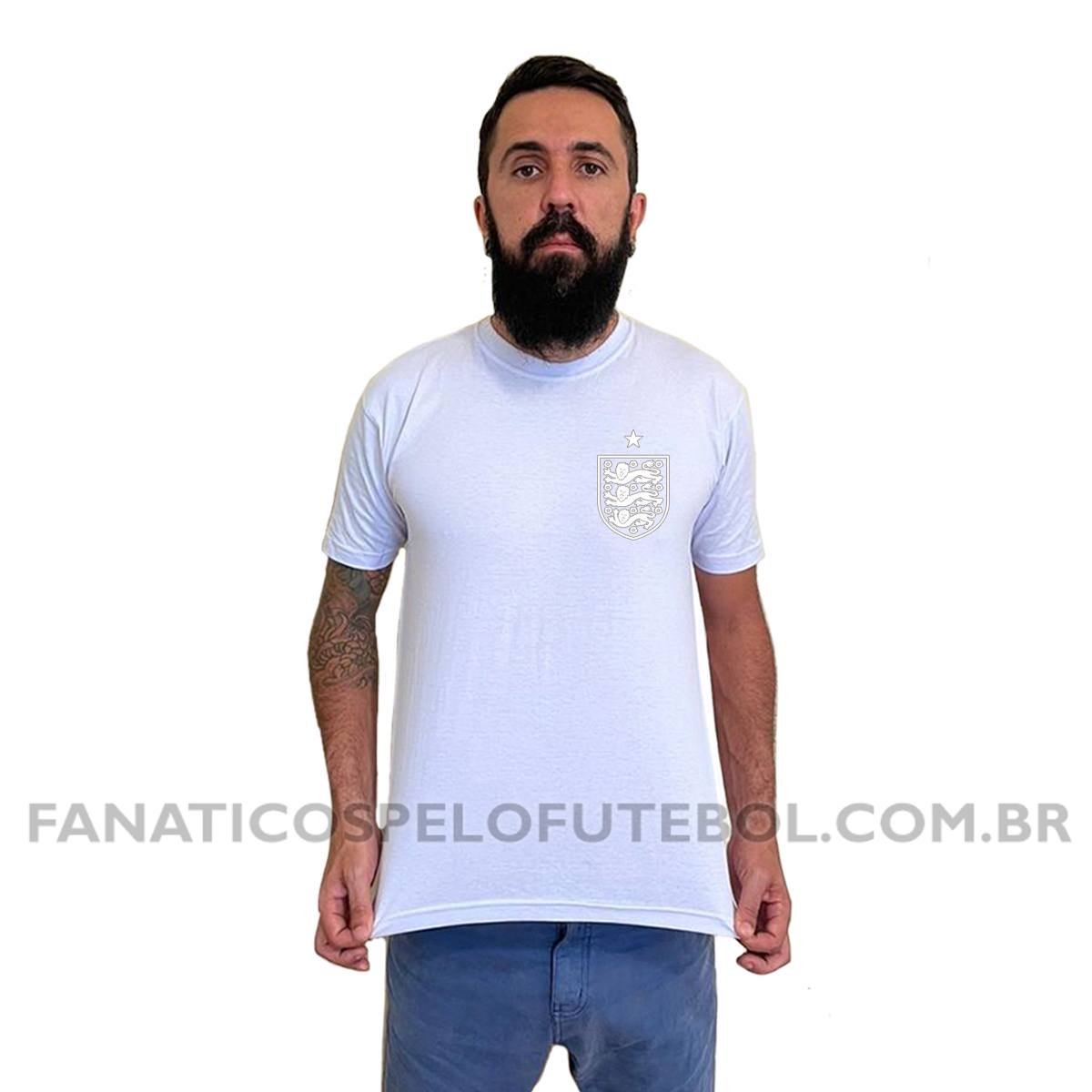 Camiseta Masculina Seleção da Inglaterra Escudo Clássico Futebol Casual - Imagem 9